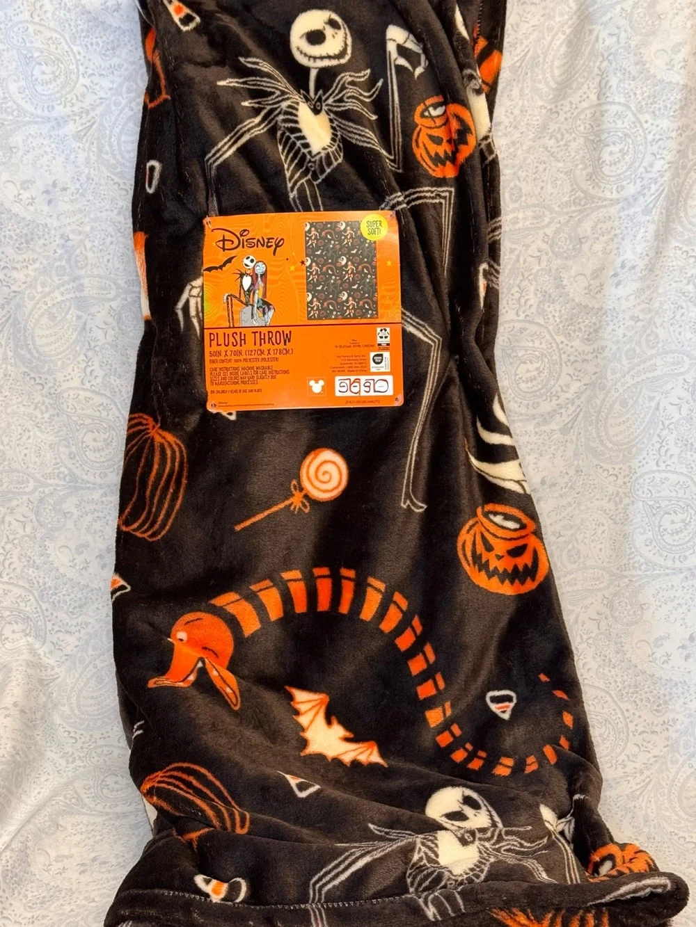 Disney Jack & Sally The Nightmare Before Christmas Thick Super Soft Plush Throw